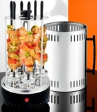 Електрошашличниця Domotec BBQ-Grill DT на 6 шампурів, 1000 Вт, вертикальна, для дому (OOOl)