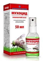 Репелентний засіб Спрей від комах Мухоцид 50 мл для худоби та домашніх тварин O.L.KAR