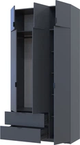 Розпашна шафа Doros Лукас Графит 135х50х240 см