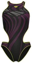 Купальник закрытый для женщин Arena ONE STREAM SWIMSUIT черный, розовый Женщины 34 008953-560
