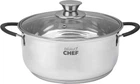 Каструля BRAVO CHEF Safran нерж 16 см (1.4 л) з кришкою (BC-2014-16) (BC-2014-16)