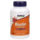 Біотин, Biotin, Now Foods, 5000 мкг, 120 вегетаріанських капсул