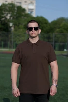 Мужская футболка-поло JHK, POLO REGULAR MAN, универсальная, дышащая ткань, коричневая, размер XS
