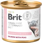 Влажный корм для кошек Brit VD Hypoallergenic при аллергии с лососсем и горохом 200 г