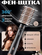 Вращающаяся Фен Щетка расческа для сушки и укладки Стайлер VGR-494 керамическое покрытие 800W Черный GS-7296