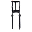 Двухкоронная вилка для фэтбайка Bolany 26" 135мм Fat fork ход 140mm усиленная для fatbike Черная