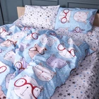 Комплект постельного белья MirSon Евро 200х220 см 17-0785 Funny cats Бязь (2200011294803)