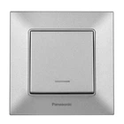 Выключатель одноклавишный с подсветкой Panasonic Arkedia Slim Серебро (WNTC0002-2SL)