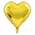 Фольгированный шарик сердце 18"(45 см) золотистое