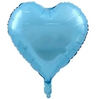 Фольгированный шарик сердце 18"(45 см) голубое