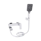 Смеситель для ванны Qtap Swan Cascada с поворотным изливом (c душевым гарнитуром) QTSWA260CRM45565 Chrome