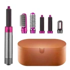 Стайлер фен-щетка 5 в 1 EM Hot Air Styler Мультистайлер для разных типов волос завивки укладки волос и придания объема HAIR BRUSH с Чехлом
