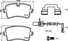Комплект тормозных колодок PORSCHE MACAN, AUDI A6, AUDI A7, BREMBO (P85150)