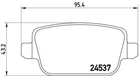 Комплект гальмівних колодок, дискове гальмо FORD AUSTRALIA, BREMBO (P24075)