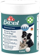 Пивные дрожжи 8in1 Excel Brewers Yeast для кошек и собак таблетки 260 шт (4048422108603)