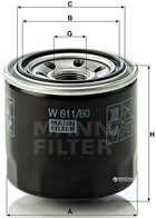 Фильтр масляный MANN W 811/80 - W 817/80