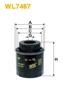 Фильтр масла WIX FILTERS 641/1 = WL7467 WIX Filters (WL7467)