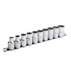Набор торцевых головок INTERTOOL ET-6012 1/2" - 8,10,12,13,14,15,16,17,18,19 мм CrV. 10 ед.