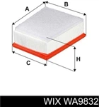 Фильтр воздушный WIX Filters Renault Espace V, Megane IV, Talisman (WA9832)
