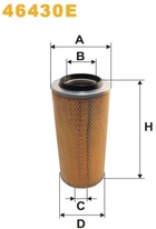 Фільтр повітряний WIX Filters Agrale-Deutz, Ebro, Iveco, Multicar, ABG, Atlas Copco, Case-IH, Claas, Deutz Fahr, Eicher, Faun, Fendt, John Deere, Linde, Marshall Tractors, Massey Ferguson, Orenstein/Koppel (46430E)