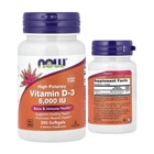 NOW Foods високоефективний витамин D3 125 мкг 5000 МО 240 капсул