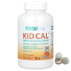 NOW Foods Kid Cal добавка з кальцієм для дітей 100 жувальних таблеток апельсинових цитрат кальцію магній та вітамін D для дітей (733739012333)
