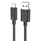 Кабель Hoco X88 Gratifield USB - MicroUSB 2.4A/1m Чорний
