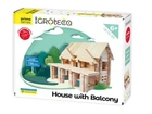 Деревянный конструктор Домик с балконом (900248), Igroteco, 136 дет.