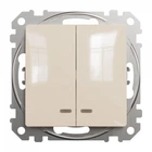 Выключатель 2-й с подсветкой Sedna Design бежевый SDD112105L Schneider Electric