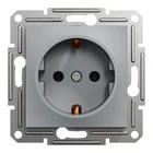 Розетка с ж/к Asfora сталь EPH2900162 Schneider Electric