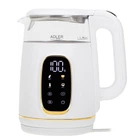Электрочайник Adler AD 1305 white gold 1,7 л (пластик/стекло, дисплей, регулятор температуры)