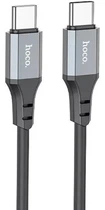 Кабель силіконовий Hoco X86 Spear Silicone Type-C to Type-C 60W 1 метр чорний