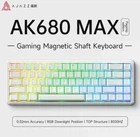 Магнітна клавіатура AJAZZ AK680 MAX — технологія Magnetic Axis, точність 0.02мм, 8000Hz Белая