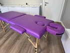 Массажный стол, кушетка Relax 2секции ширина 70см +підголівник+підлокітники фіолетовий