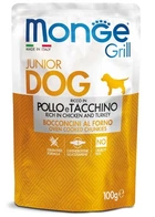 Корм Monge Dog Wet GRILL Puppy & Junior Pollo e Taccino влажный с курицей и индейкой