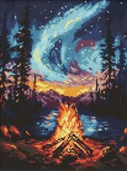 Малювання камінням Ідейка Північне сяйво ©art_selena_ua, 30 х 40 см (AMO8133)