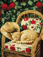 Картина по номерам Идейка Кот в саду ©art_selena_ua, 30 х 40 см (KHO6712) (Без коробки)