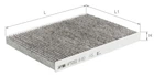 Фильтр салона Alpha filter VW Caddy II/Golf III/Skoda Octavia -10 угольный (AF5002a)