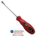 Отвертка Intertool шлицевая SL5 х 75 мм (VT-3106)