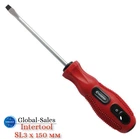 Отвертка Intertool шлицевая SL3 х 150 мм (VT-3104)