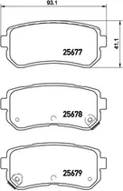 Комплект гальмівних колодок KIA PICANTO, HYUNDAI KONA, HYUNDAI TUCSON, BREMBO (P30068)