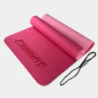 Коврик для йоги и фитнеса EasyFit TPE+TC 6 мм двухслойный розовый-св.розовый 4634936