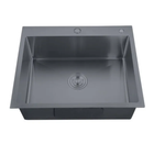 Мийка кухонна Zerix ZH5050-215 Nano-Black (3.0/0.8) 500Х500 з нержавіючої сталі колір графіт (MX1582)