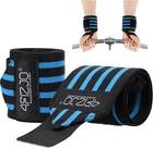 Бинты для запястий (кистевые бинты) 4FIZJO Wrist Wraps Black/Blue (P-5907739317445)