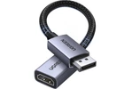 Переходник DisplayPort - HDMI 4K Ugreen DP133 плетеный кабель папа - мама для настольного компьютера, проектора, монитора Black (65982)