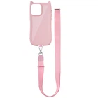 Чехол на iPhone 15 Pro Max / для айфон 15 про макс с кошачьими ушками и ремешком Pink