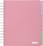 Тетрадь Buromax Pastel B5 120 листов в клетку 3 разделителя Розовая (BM.24355912-10)