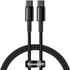Кабель Baseus Tungsten Gold Type-C to Type-C 100W 2 м Black (CATWJ-A01)