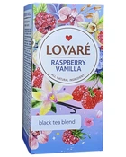 Чай Lovare Raspberry Vanilla чорний в пакетиках з ароматом ванілі и малини 24 шт х 2 г (55760)