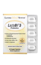 Пробіотик, LactoBif Probiotics, California Gold Nutrition, 5 млрд. КУО, 60 капсул
